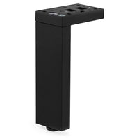 11-3/4" (300 mm) Adjustable Contemporary Versatile T or L Shaped Furniture Leg Matte Black alt 0