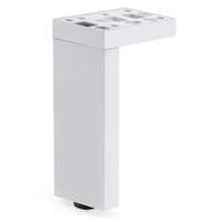 13-3/4" (350 mm) Adjustable Contemporary Versatile T or L Shaped Furniture Leg Glossy White alt 0