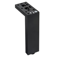 13-3/4" (350 mm) Adjustable Contemporary Versatile T or L Shaped Furniture Leg Matte Black alt 0