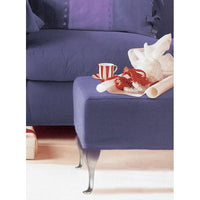 6" (152 mm) Curved Furniture Leg Polished Aluminum alt 0