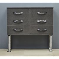 3-15/16" (100 mm) Vintage Adjustable Round Leg Rustic Brass alt 0