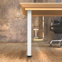 28" (710 mm) Adjustable Table Leg Brushed Nickel, 4 Pack alt 0