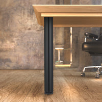 28" (710 mm) Adjustable Table Leg Black alt 0