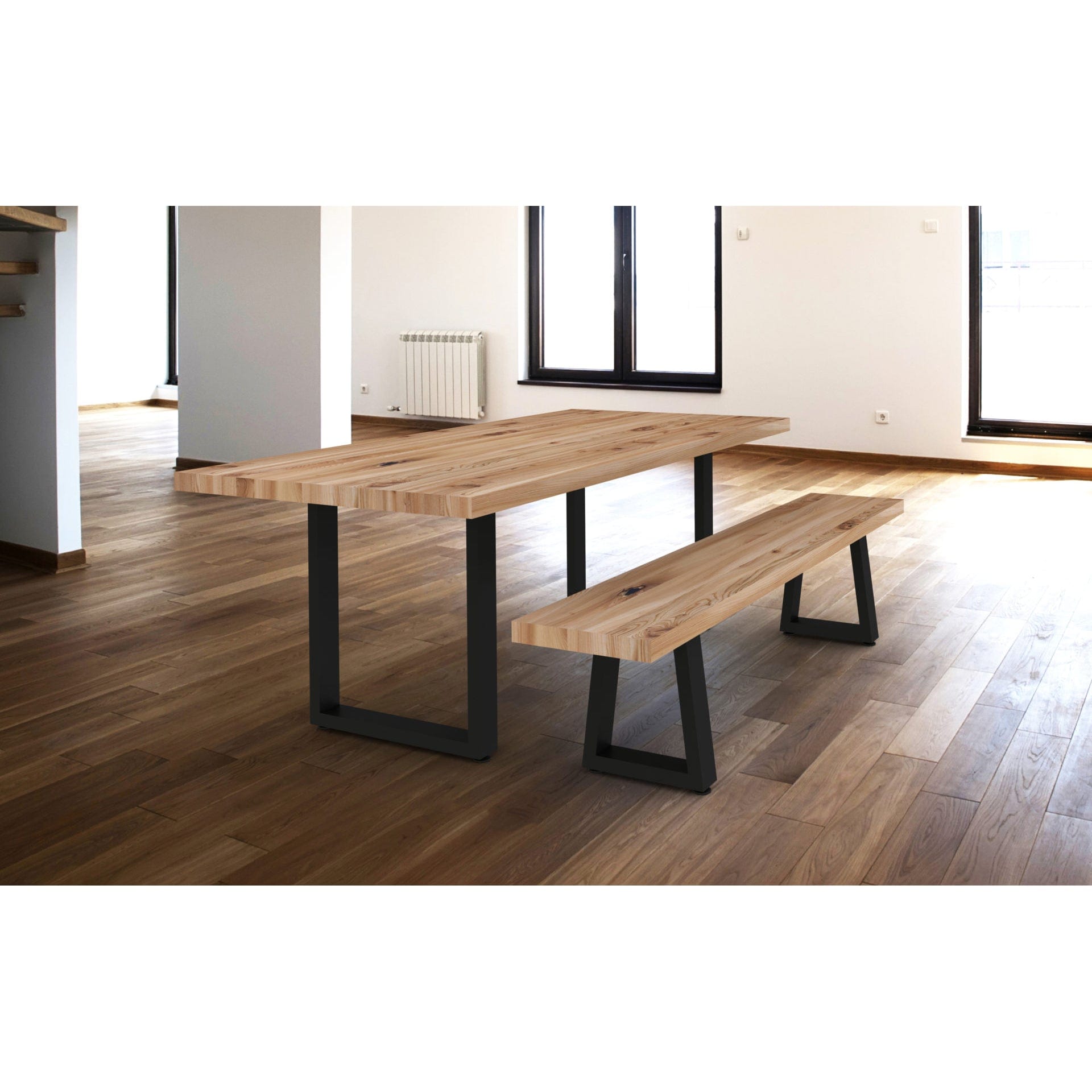 16-1/8" (410 mm) Adjustable Tapered Bench Legs Stainless Ste, 1 Pair alt 0