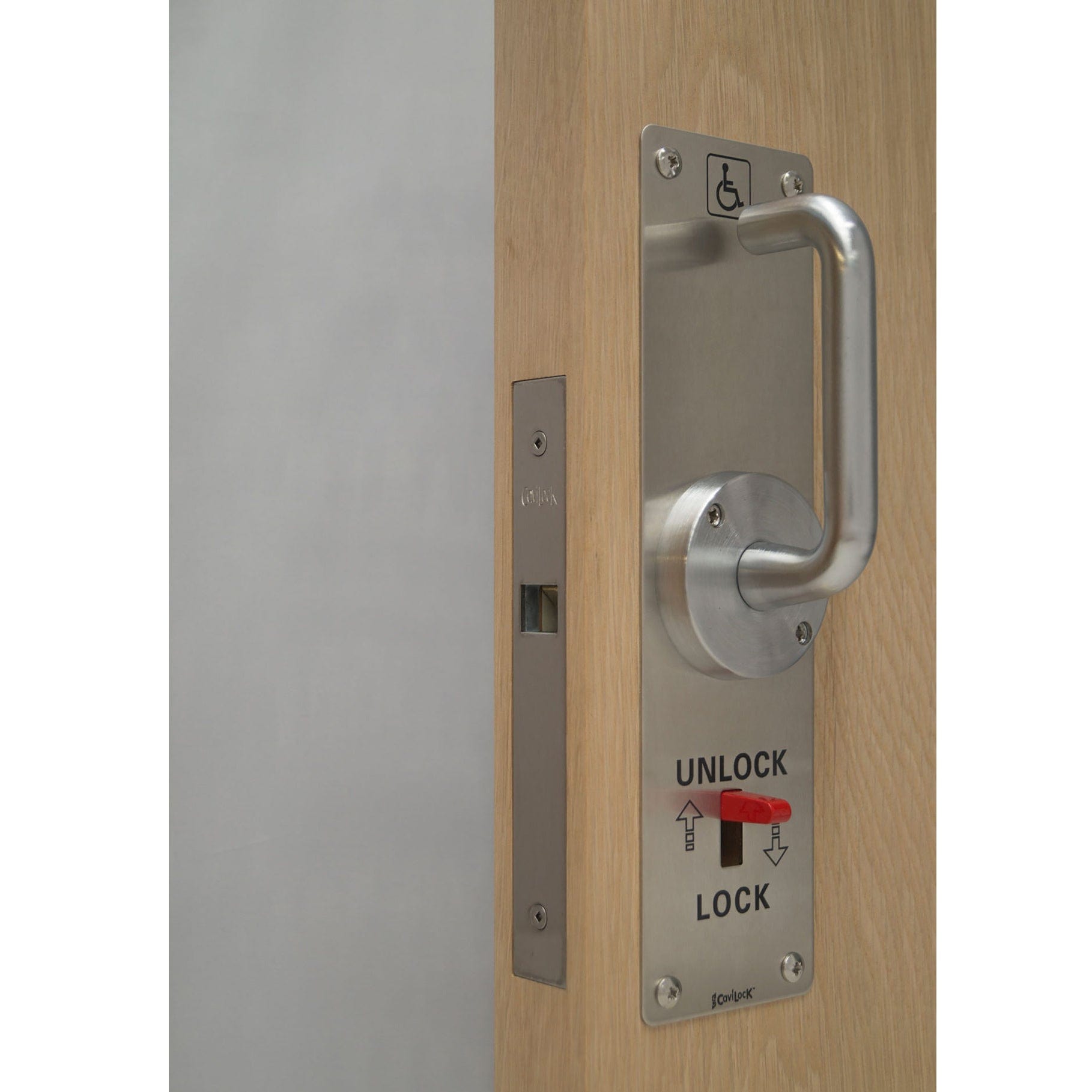 CL100 Cavity Sliders ADA Pocket Door Handle Privacyfor 1-3/8" Thick Door alt 0