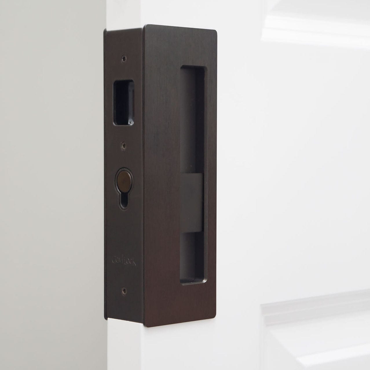 Cavity Sliders CL400 Magnetic Pocket Door Handle for 1-3/8" Door Oil Rubbed Bronze RH Snib alt 0