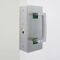 Cavity Sliders CL400 ADA Magnetic Pocket Door Handle for 1-3/4" Door Satin Chrome RH Snib alt 0