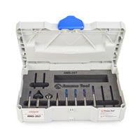 AMS-257 8-piece Spektra Industrial CNC General Purpose Router Bit Set 1/4" SH with Case alt 0