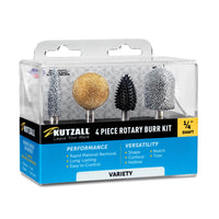 Kutzall 4 pc Variety Burr Set, 1/4" Shaft alt 1