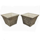 Square Planter Set Medium Washed Sandstone Set of 2 alt 0