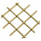.5" Round Single Diamond Decorative Grille - Satin Brass, 18" W x 48" L Sheet alt 5