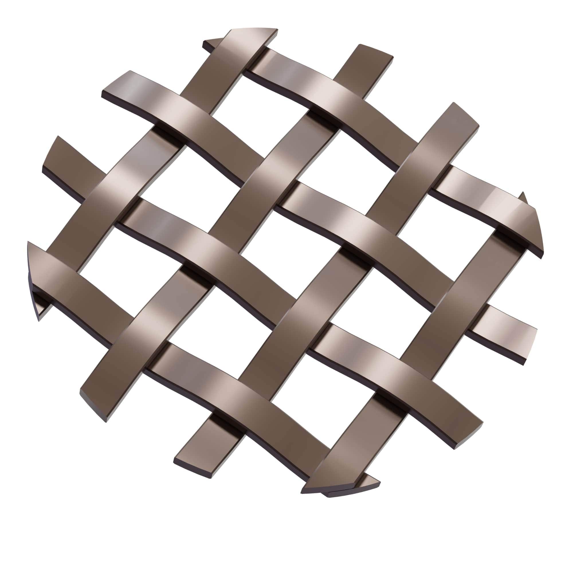 .375'' Single Flat Diamond Decorative Grille - Antique Brass, 18''W x 48''L Sheet alt 375