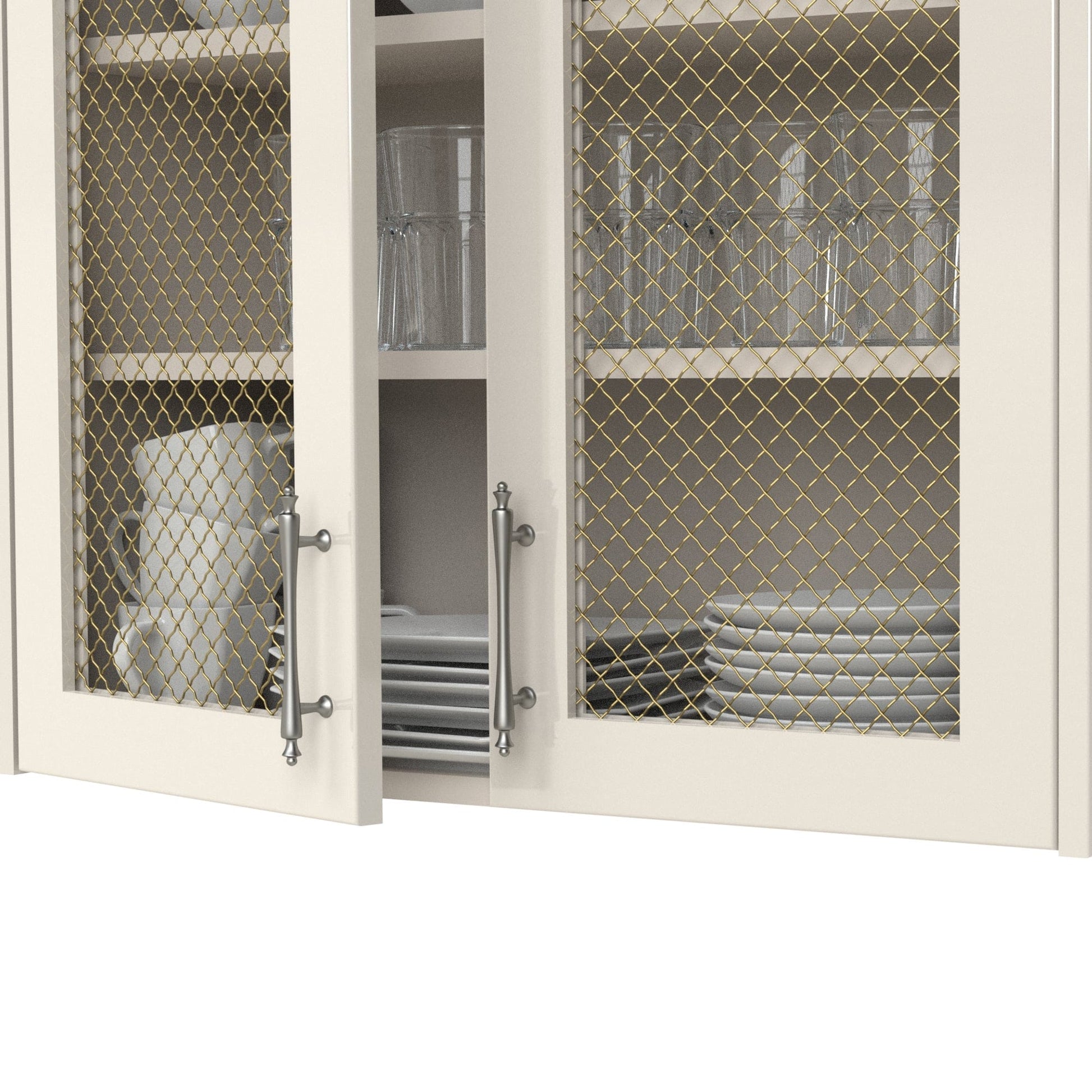 .75" Pressed Single Diamond Decorative Grille - Satin Brass, 18" W x 48" L Sheet alt 75