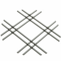 1" Flat Double Diamond Decorative Grille - Antique Pewter, 36" W x 24" L Sheet alt 0