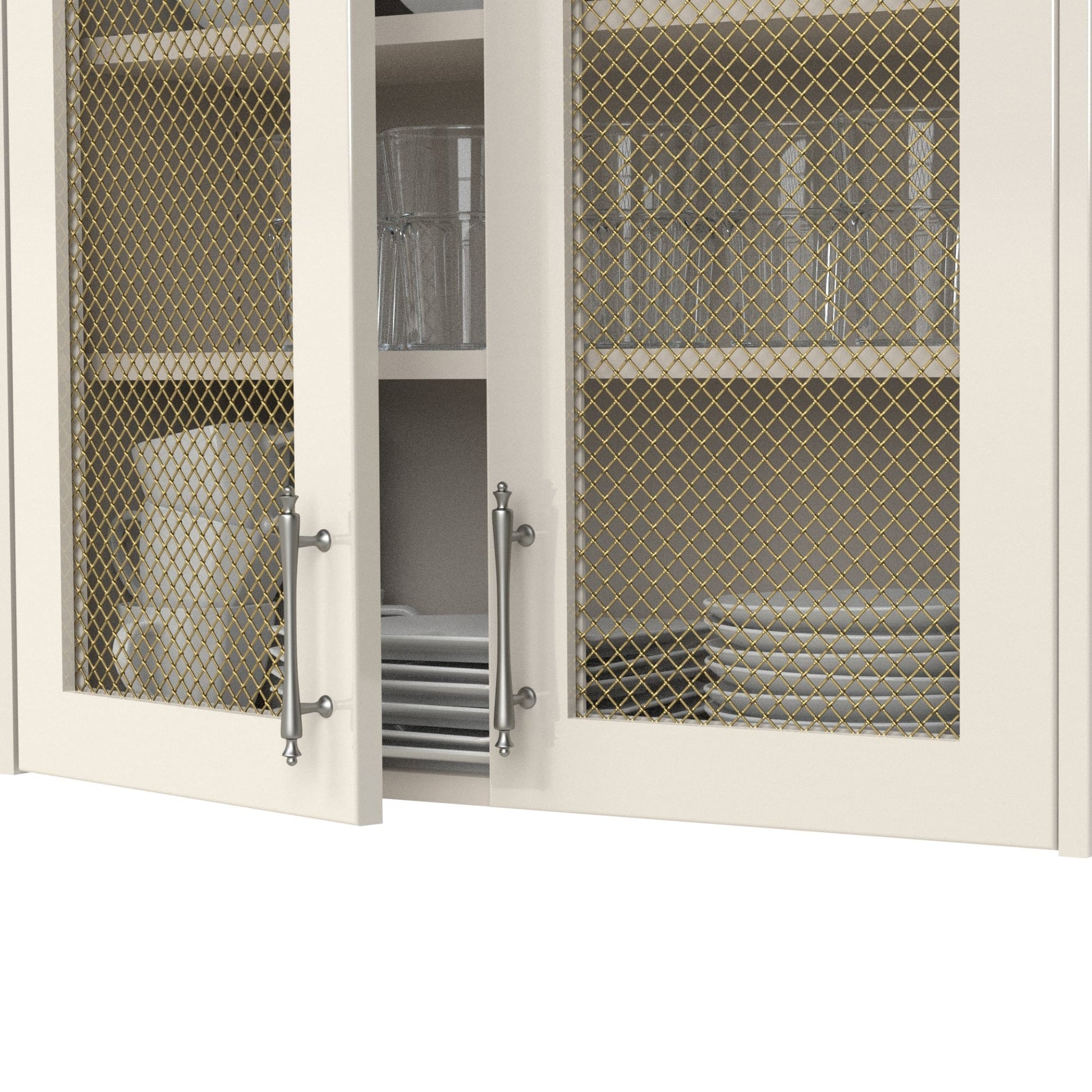 .5" Round Single Diamond Decorative Grille - Satin Brass, 36" W x 24" L Sheet alt 5