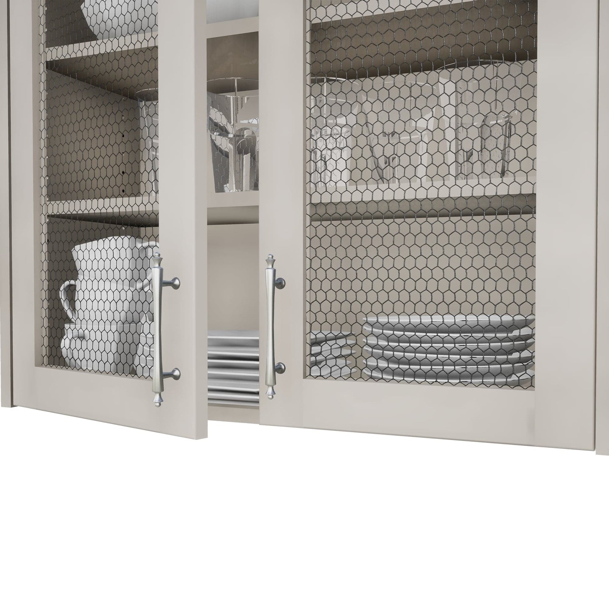 .5" Chicken Wire Decorative Grille - Flat Black, 34" W x 24" L Sheet alt 5