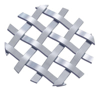 .375'' Single Flat Diamond Decorative Grille - Satin Nickel, 36''W x 24''L Sheet alt 375