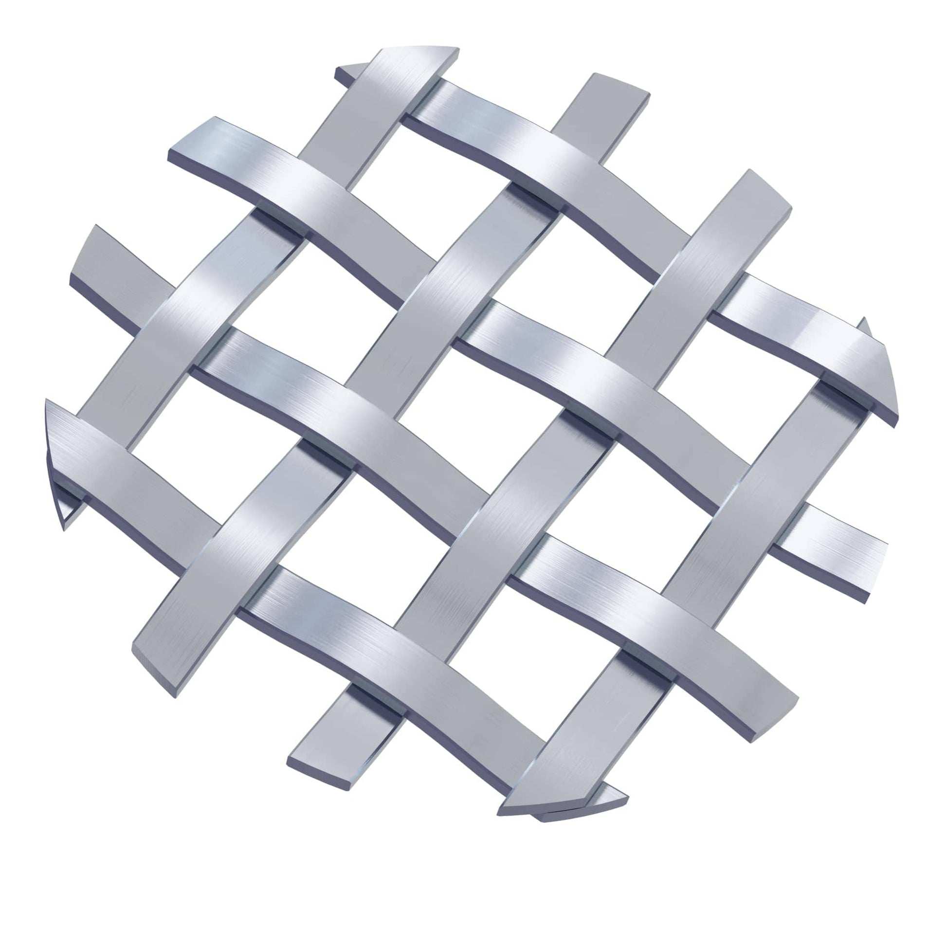 .375'' Single Flat Diamond Decorative Grille - Satin Nickel, 36''W x 24''L Sheet alt 375