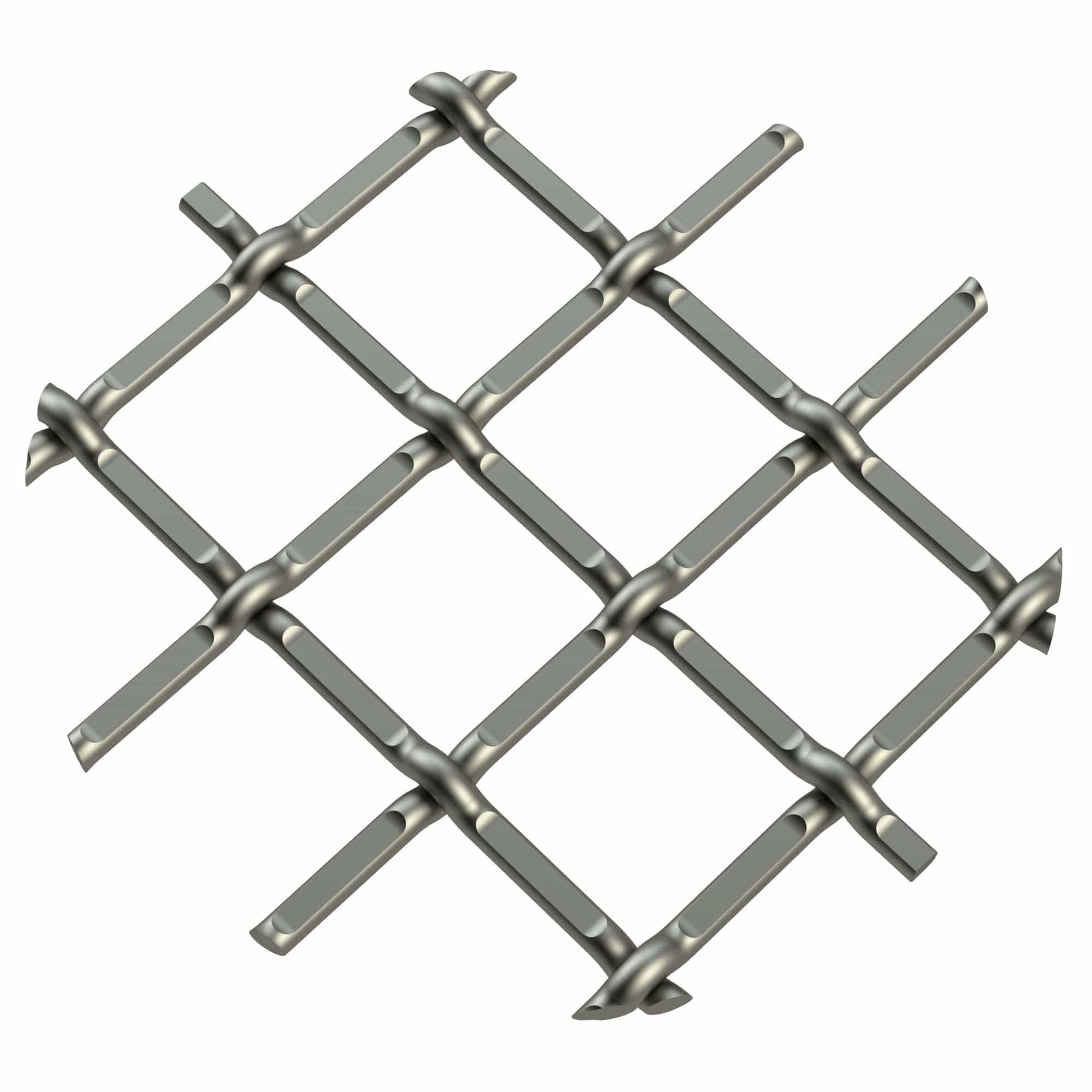 .5" Round Single Diamond Decorative Grille - Antique Pewter, 36" W x 48" L Sheet alt 5