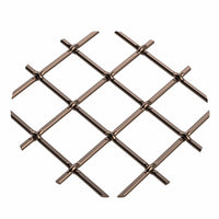 .75" Multi-Crimp Single Diamond Decorative Grille - Antique Brass, 36" W x 48" L Sheet alt 75