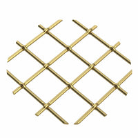 .75" Multi-Crimp Single Diamond Decorative Grille - Satin Brass, 36" W x 48" L Sheet alt 75