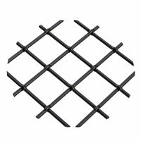 .75" Multi-Crimp Single Diamond Decorative Grille - Flat Black, 36" W x 48" L Sheet alt 75