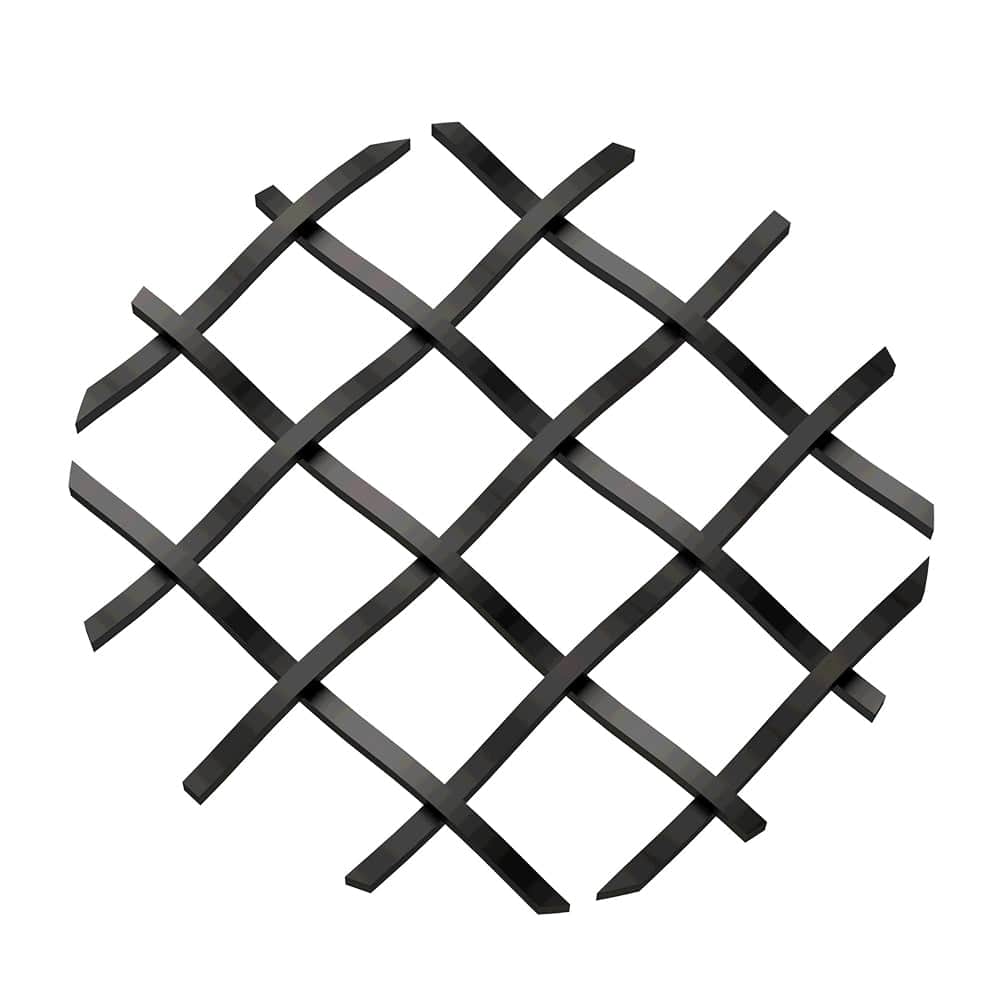 .5" Straight Flat Diamond Decorative Grille - Flat Black, 36" W x 48" L Sheet alt 5