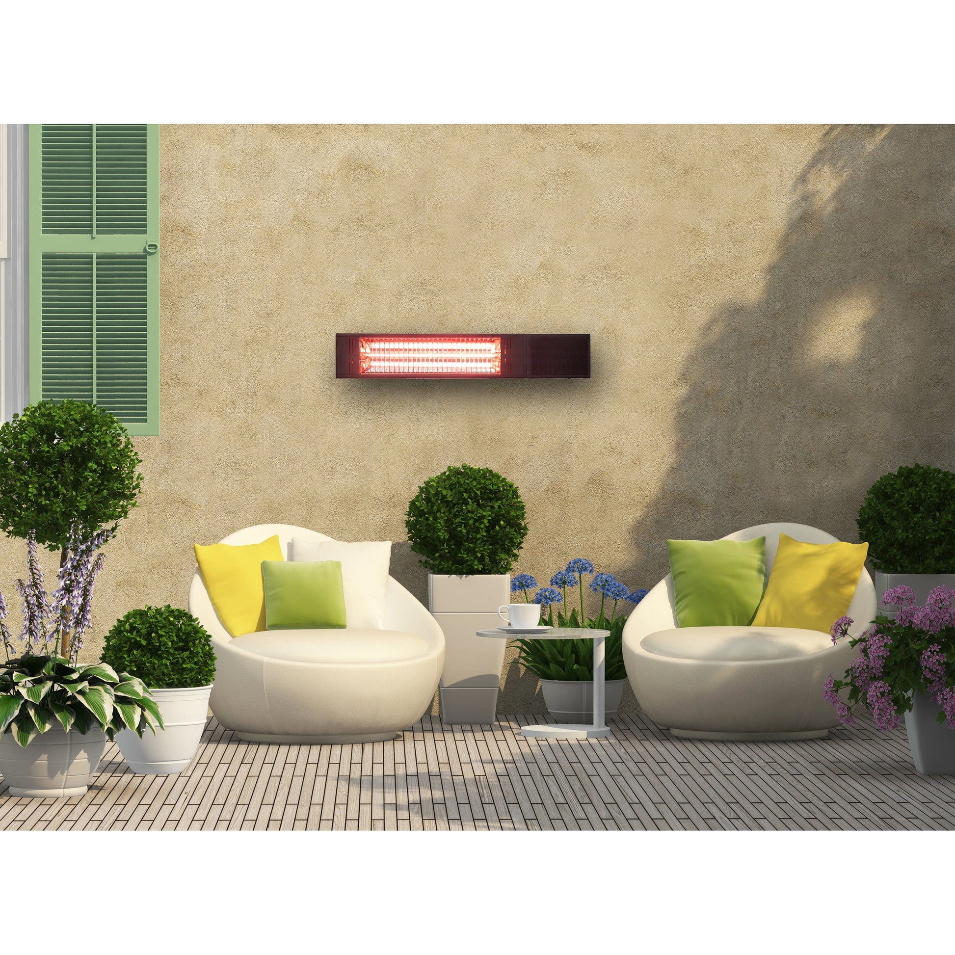 Westinghouse Infrared Electric Outdoor Heater - Wall Mounted with Gold Tube and Remote Control alt 0