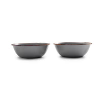 Enamel Bowl Set Slate Gray Indoor/Outdoor alt 0