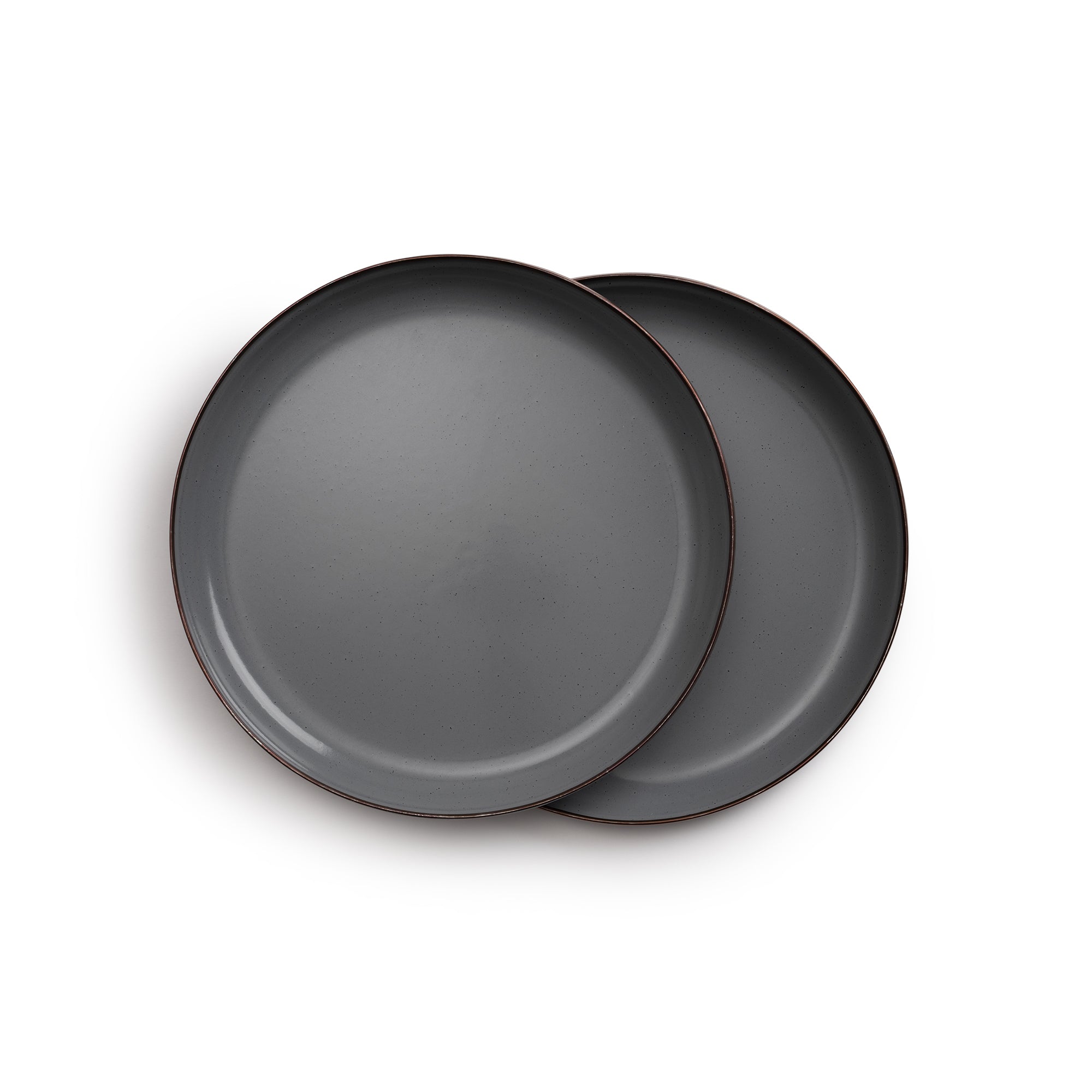Enamel Deep Plate Set Slate Gray Indoor/Outdoor alt 0