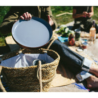 Enamel Deep Plate Set Slate Gray Indoor/Outdoor alt 0