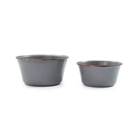 Enamel Mixing Bowl Set Slate Gray Indoor/Outdoor alt 0