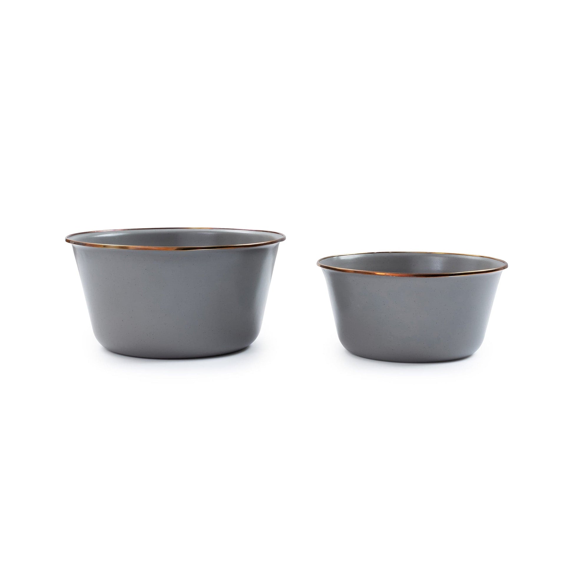 Enamel Mixing Bowl Set Slate Gray Indoor/Outdoor alt 0