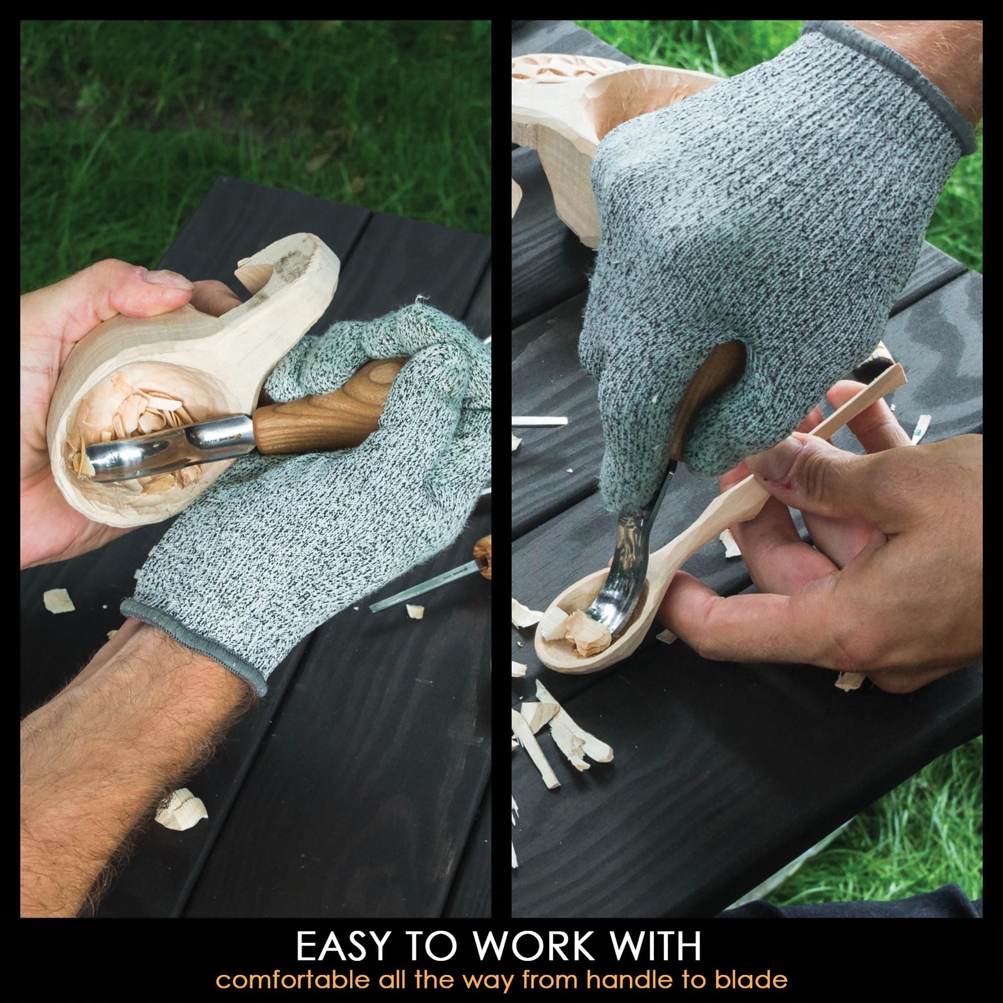 Wood Carving Palm Chisels - 6 Piece alt 0