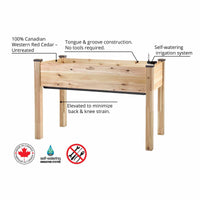Self-Watering Elevated Cedar Planter 23” x 49” x 30"H alt 0