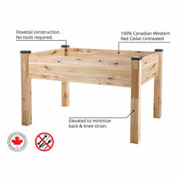 Elevated Cedar Planter 34" X 49" X 30"H alt 0