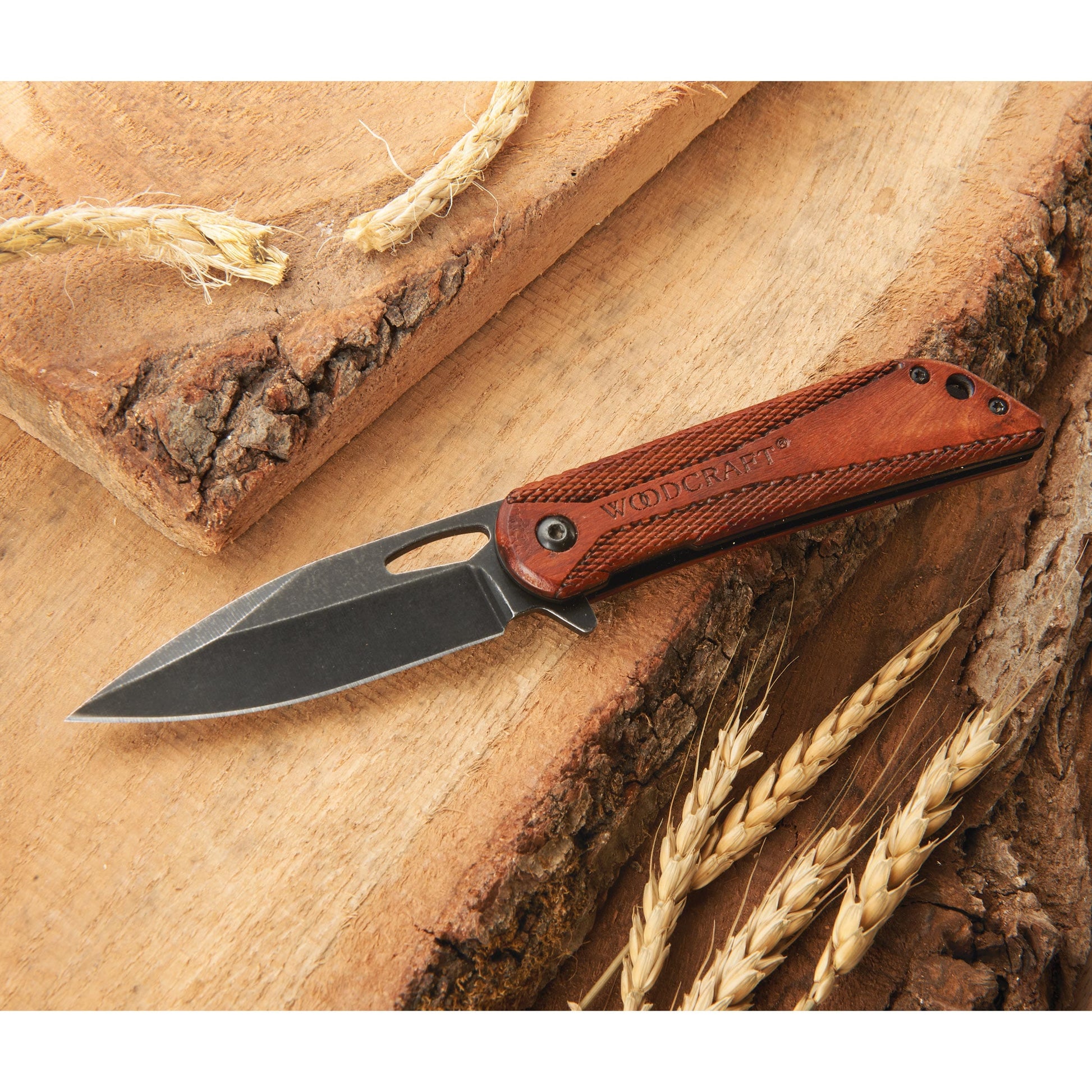 2023 Edition Woodcraft Drop Point Swift Assist Opening Pocket Knife - 3" Blade alt 0