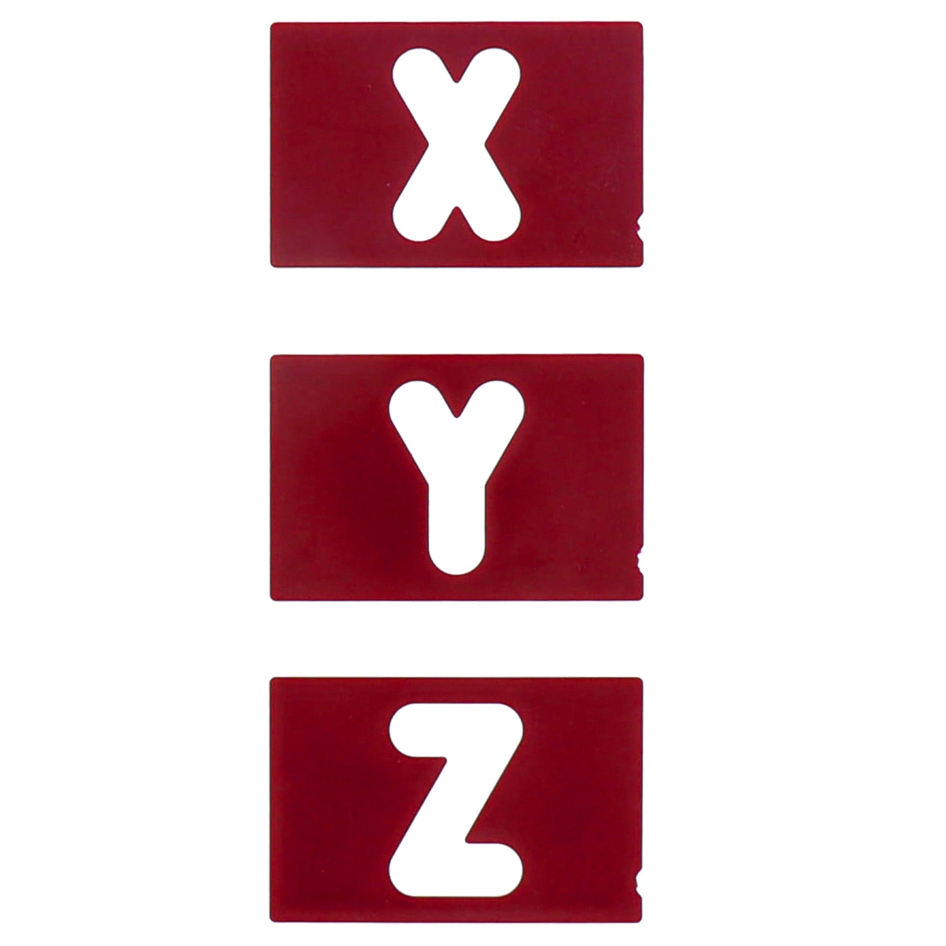 1-1/2" and 2-1/2" Vertical Letters Set for Sign Making Jigs 64pc alt 0