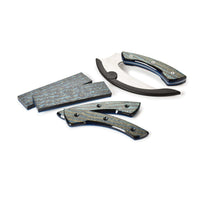 Poly Resin Knife Scales - 15/64" x 2" x 7" - Peacock - Pair alt 0