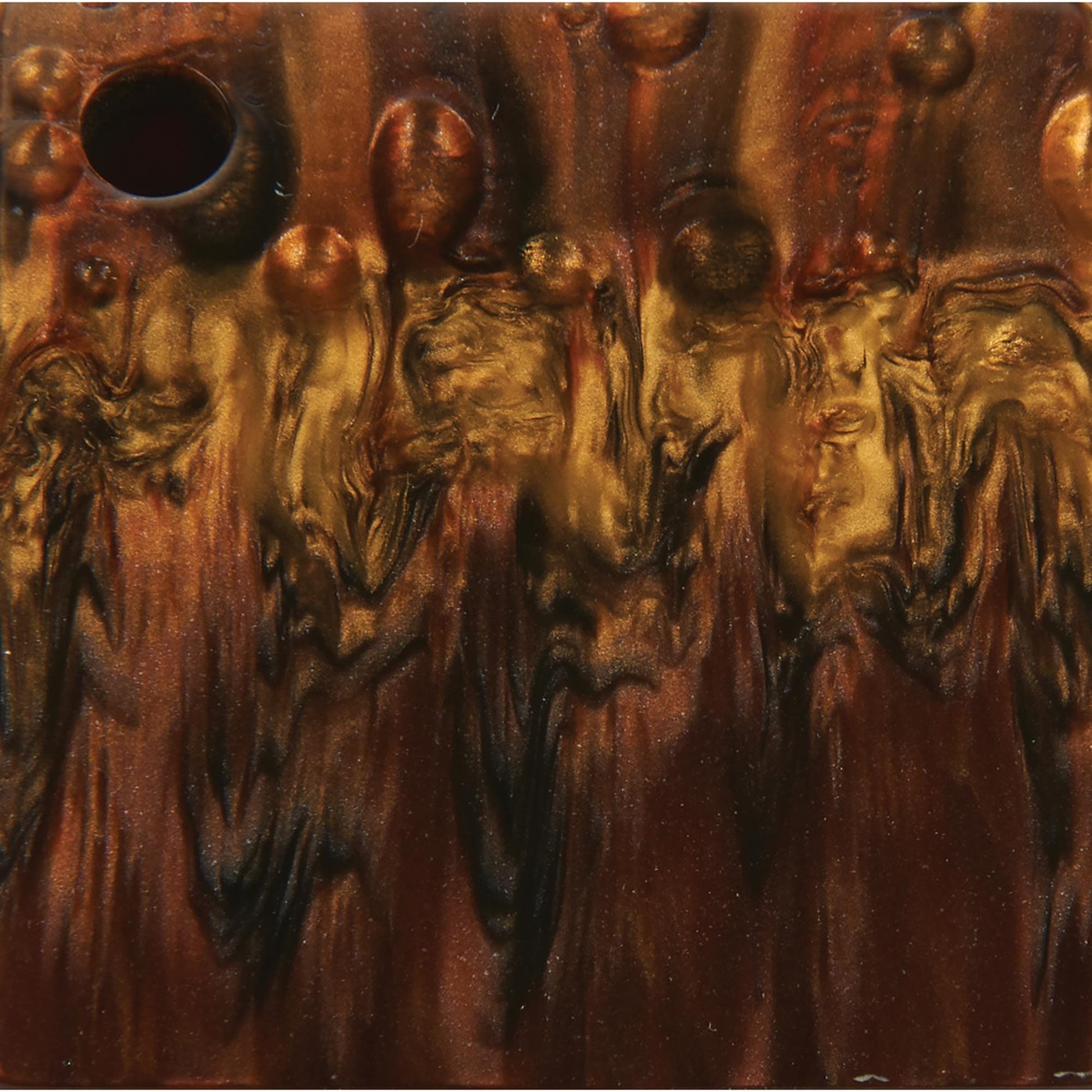 Poly Resin Knife Scales - 3/8" x 2" x 7" - Tigers Eye - Pair alt 0