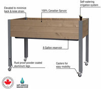 CedarCraft Self-Watering Elevated Planter (21" x 47" x 32"H) Brown alt 0