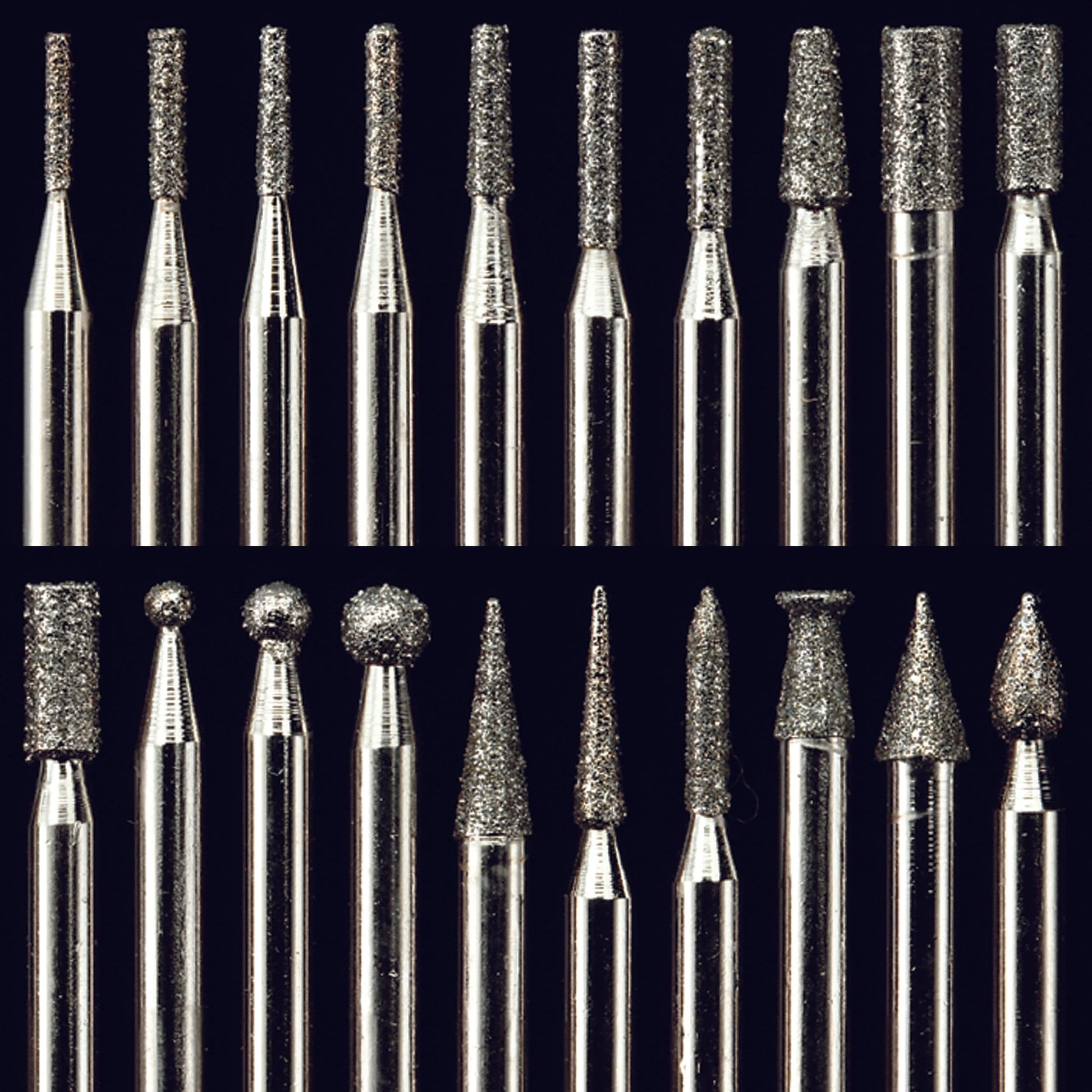 Diamond Dust Carving Burr Set - 1/8" Shank - 20 Pack alt 0