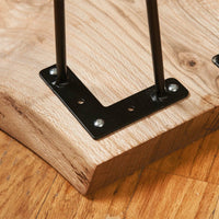 2-Wire Hairpin Leg - 16" - Black - 4 Piece