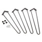 2-Wire Hairpin Leg - 20" - Black - 4 Piece