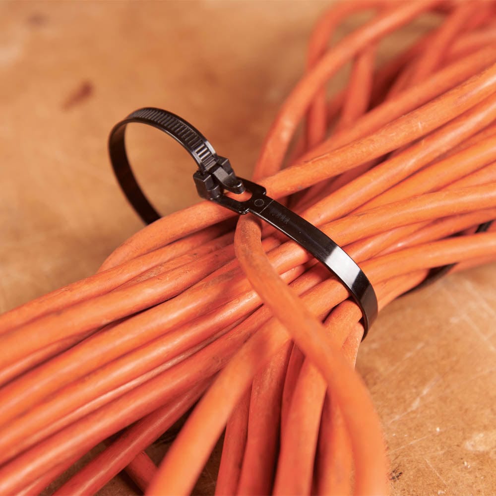 EZ Release Reusable Cable Ties - 19-11/16" - 75 lb Tensile Strength - 10 Pack