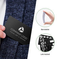 Black Engravable Metal Business Cards - 60 Pack