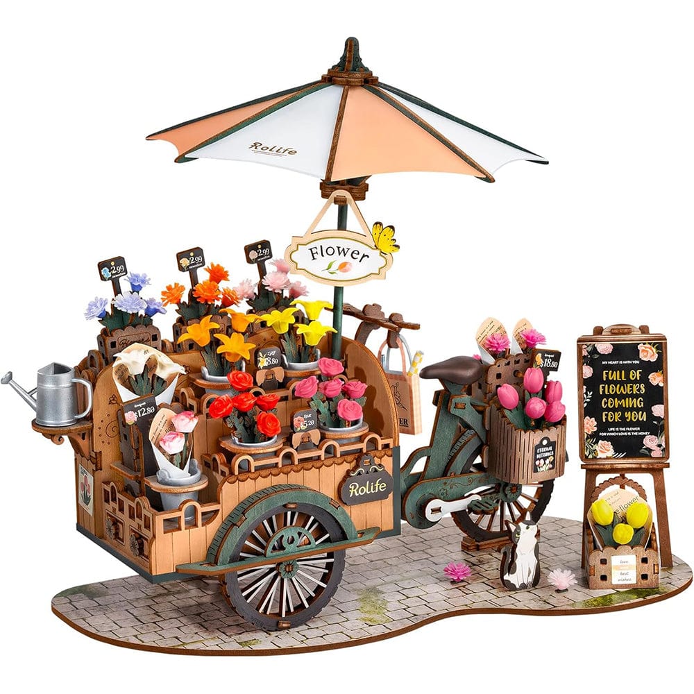 Blossom Cart 3D Wooden Puzzle Model Kit