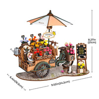 Blossom Cart 3D Wooden Puzzle Model Kit