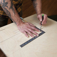 Wide Carpenter's Square with Hard Chrome Finish and Metal Stopper - 20" x 10"