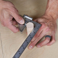 Wide Carpenter's Square with Hard Chrome Finish and Metal Stopper - 20" x 10"